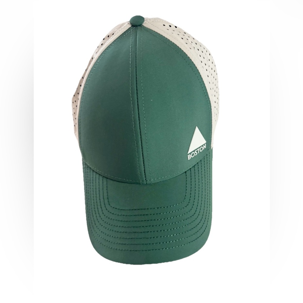 Green and White Men's Boston Cap